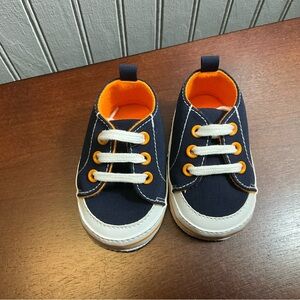 Navy and Orange BabySoft Shoes. So cute!  Like new